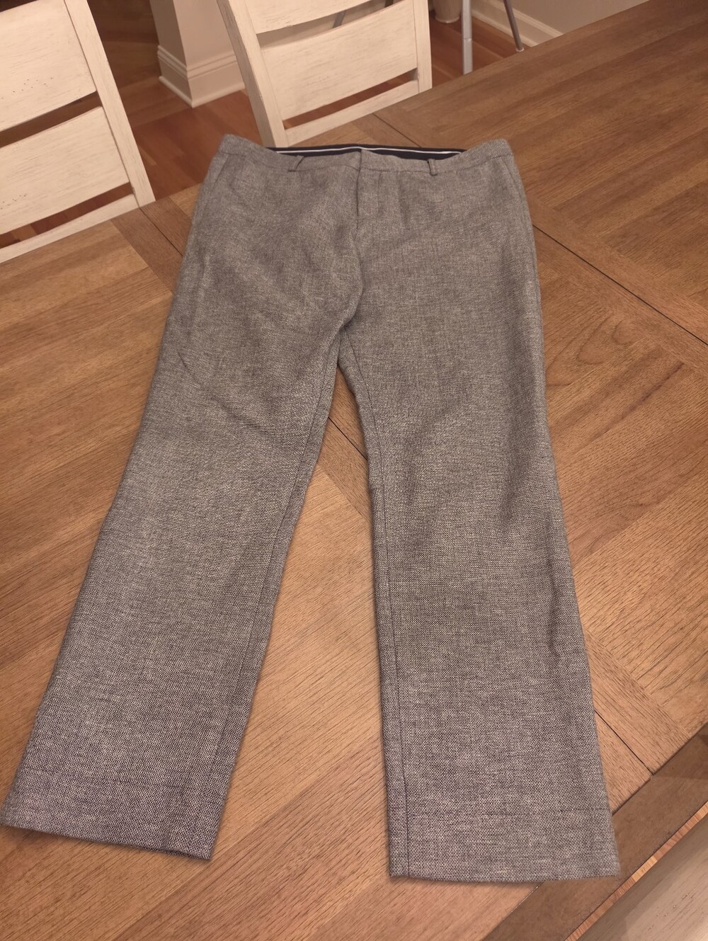 KUT from the Kloth Textured Gray Straight Leg Trouser Pants Womens Size 16